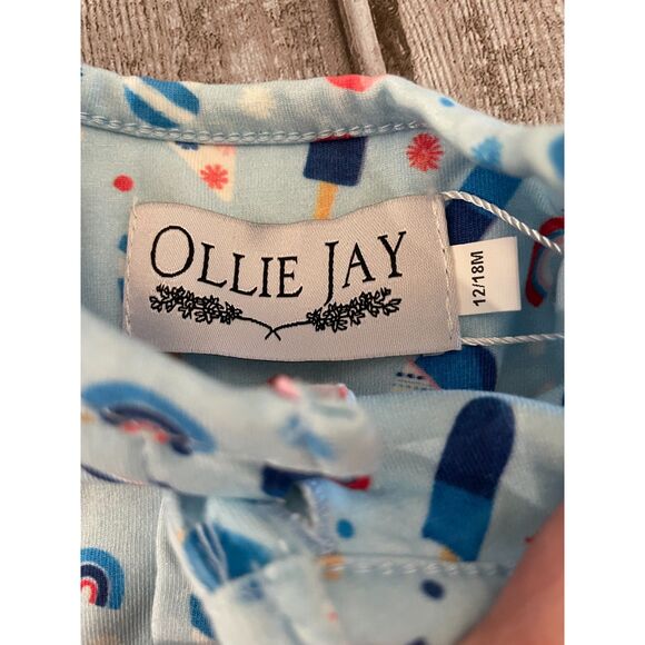 Ollie Jay Sweet Freedom Summer American Patriotic Romper 12/18 Months - Picture 4 of 5